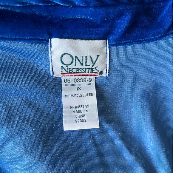 Only Necessities Velvet Blue Nightgown - Size 1X - Picture 10 of 10